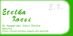 etelka kocsi business card